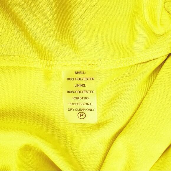 Calvin Klein Bright Yellow Asymmetrical Sleeveless Shift Dress Size‎ 6 - Picture 6 of 6